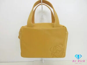 Loewe Anagram Handbag Nappa Leather Yellow Square Tote Bag